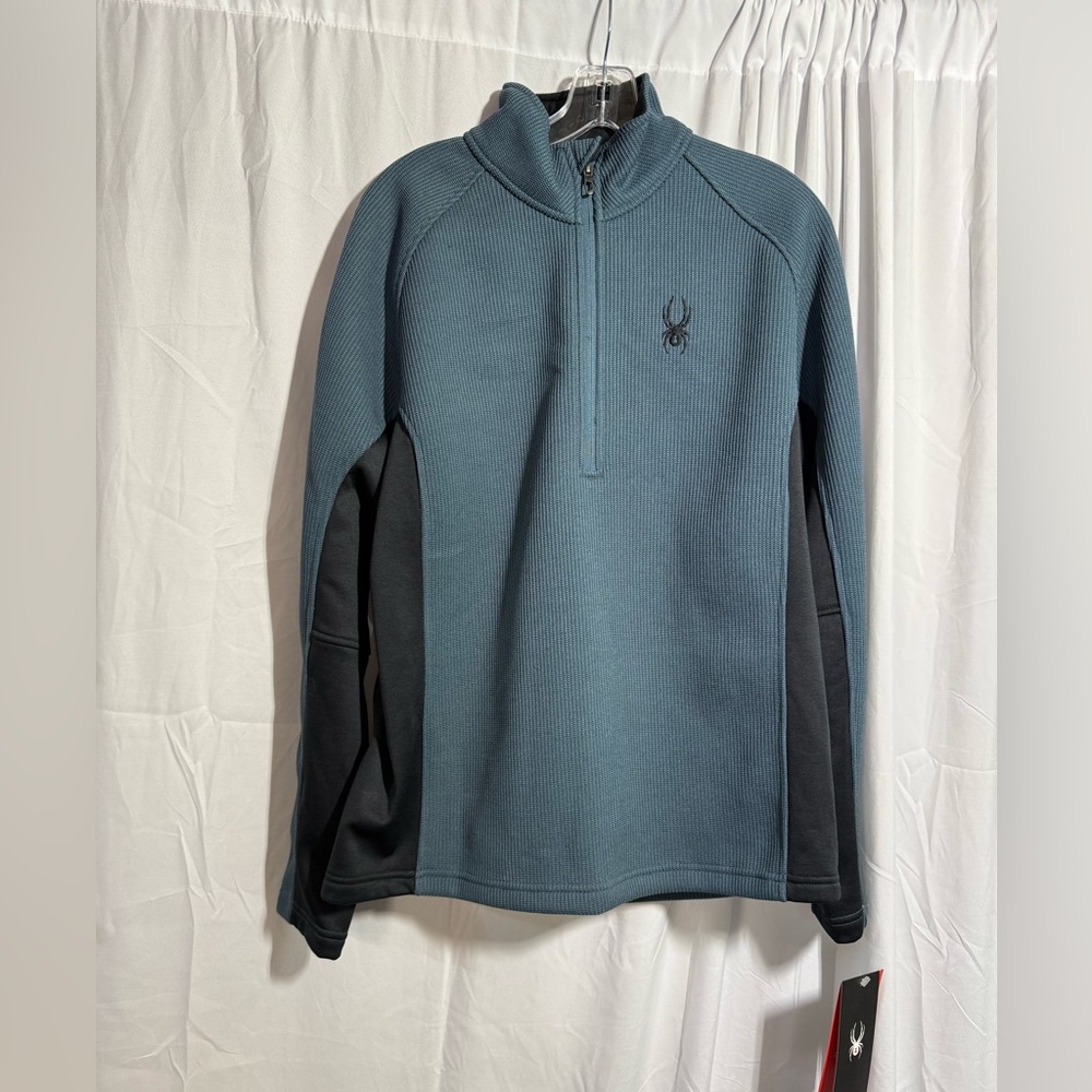 NWT Spyder Men's Outbound Half Zip Mid-Weight Mock Neck Sweater Sz M (9ao)